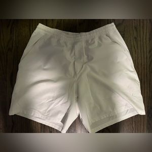 White Lululemon Pacebreaker Shorts w/ Liner